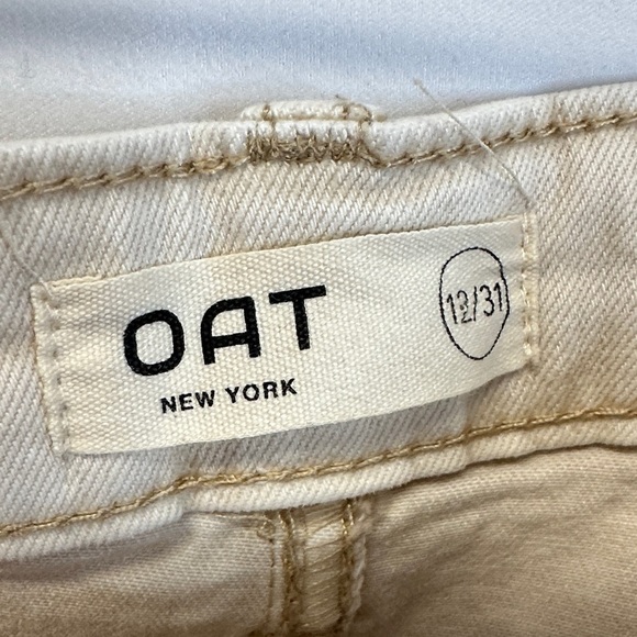 Oat New York Split Hem Ecru Denim Maxi Skirt Women's 12 - Picture 3 of 6